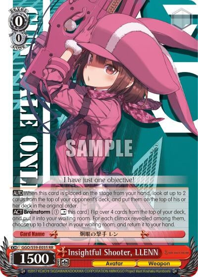 Insightful Shooter LLENN (59035) [GGO/S59] - Weiss Schwarz Single