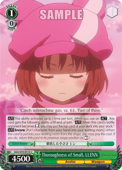 Thoroughness of Small LLENN (59014) [GGO/S59] - Weiss Schwarz Single