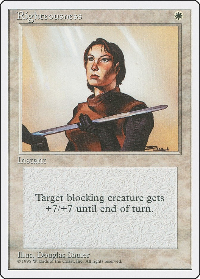 Righteousness [4ED] - MTG Single