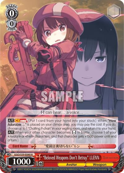 ’Beloved Weapons Don’t Betray’ LLENN (59040) [GGO/S59] - Weiss Schwarz Single