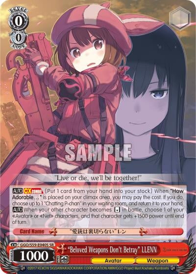 ’Beloved Weapons Don’t Betray’ LLENN (SR) (59040) [GGO/S59] - Weiss Schwarz Single