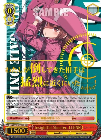 Insightful Shooter LLENN (GGR) (59035) [GGO/S59] - Weiss Schwarz Single