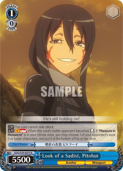 Look of a Sadist Pitohui (59075) [GGO/S59] - Weiss Schwarz Single