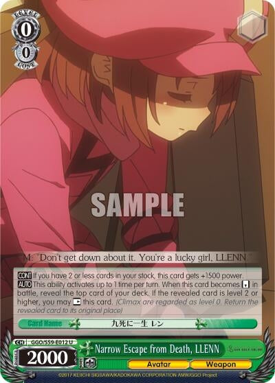 Narrow Escape from Death LLENN (59012) [GGO/S59] - Weiss Schwarz Single