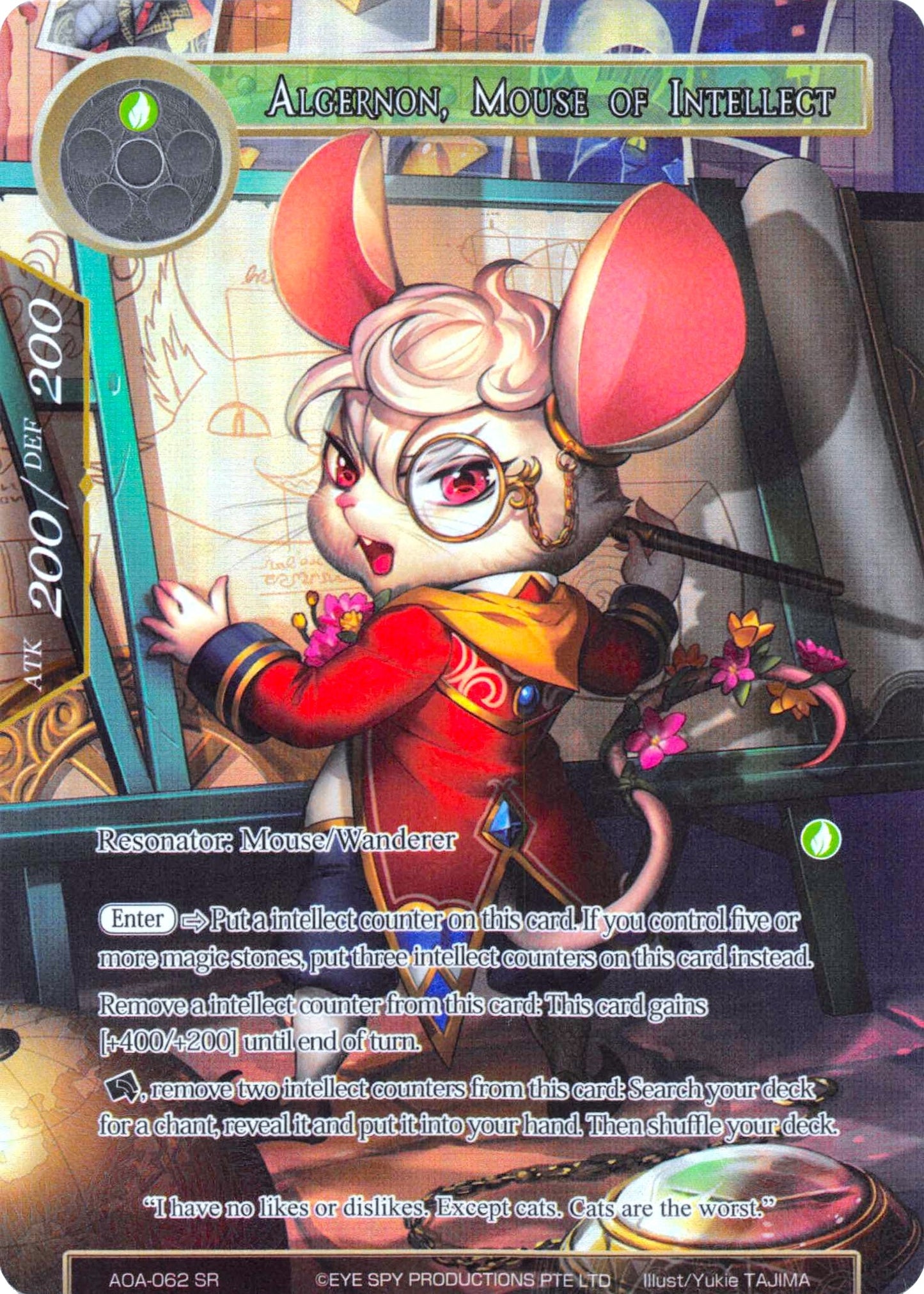 Algernon Mouse of Intellect (Full Art) (62) [AOA] - Force of Will Single