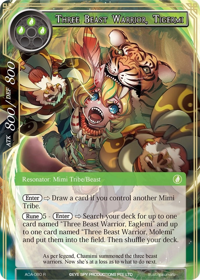Three Beast Warrior Tigermi (80) [AOA] - Force of Will Single