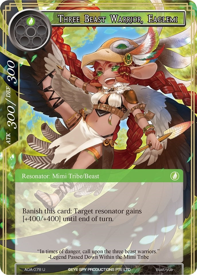 Three Beast Warrior Eaglemi (78) [AOA] - Force of Will Single