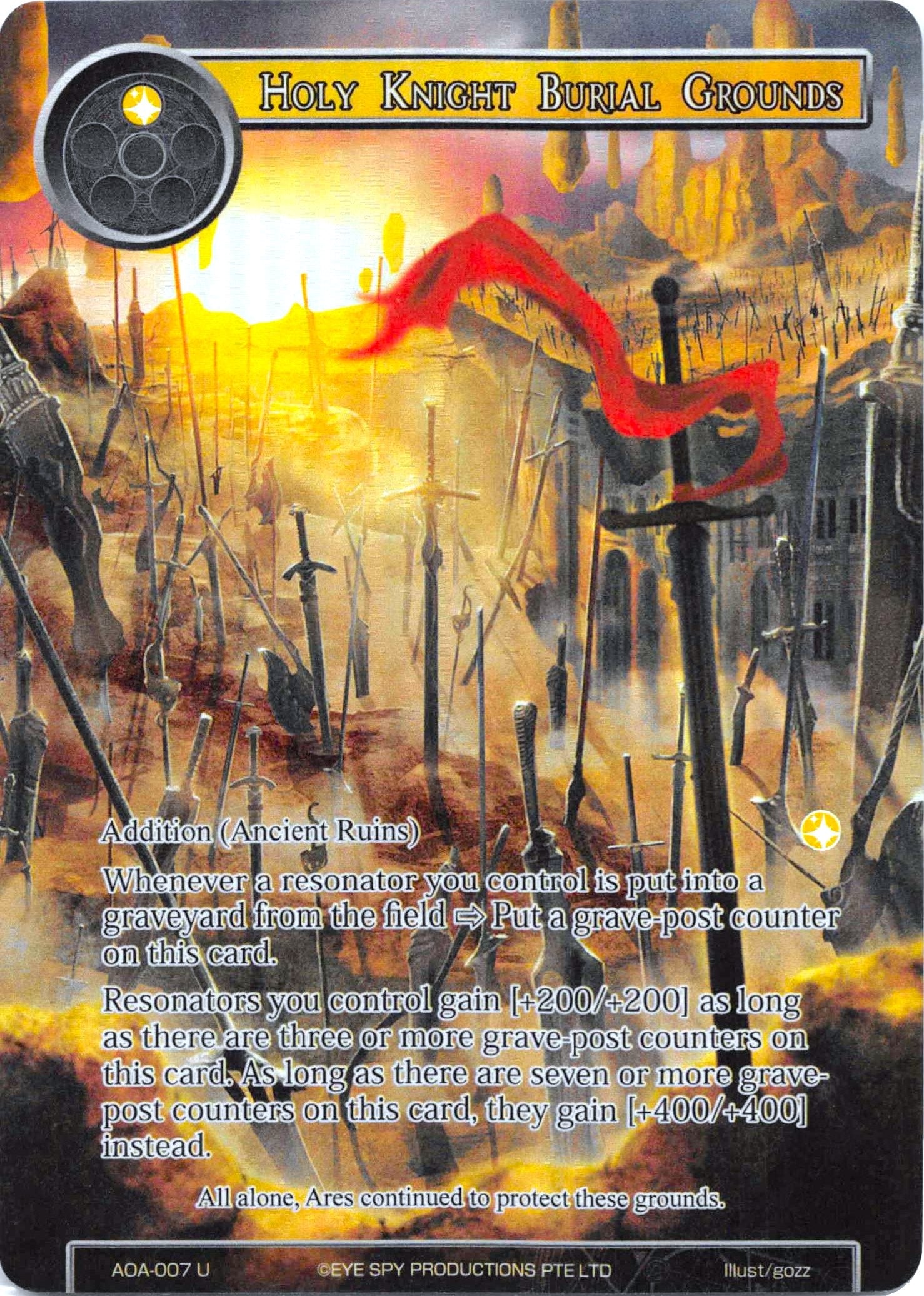 Holy Knight Burial Grounds (Full Art) (7) [AOA] - Force of Will Single