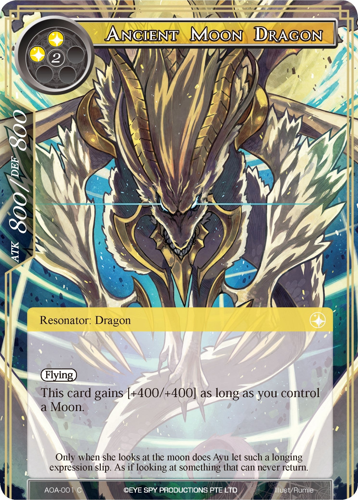 Ancient Moon Dragon (1) [AOA] - Force of Will Single