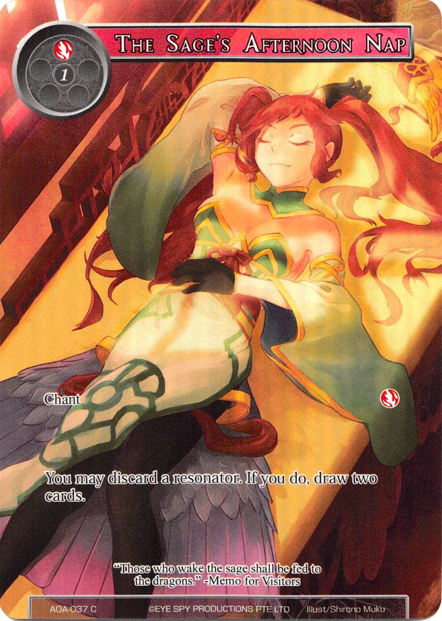 The Sage’s Afternoon Nap (Full Art) (37) [AOA] - Force of Will Single