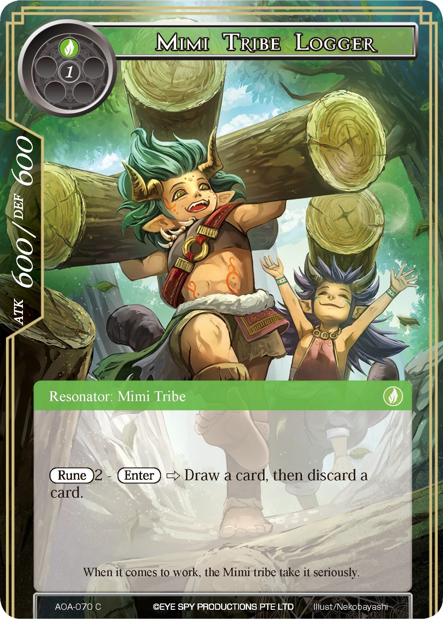 Mimi Tribe Logger (70) [AOA] - Force of Will Single
