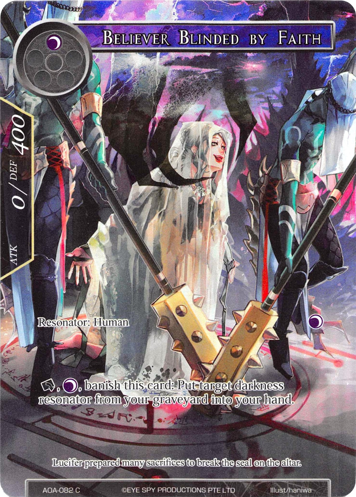 Believer Blinded by Faith (Full Art) (82) [AOA] - Force of Will Single