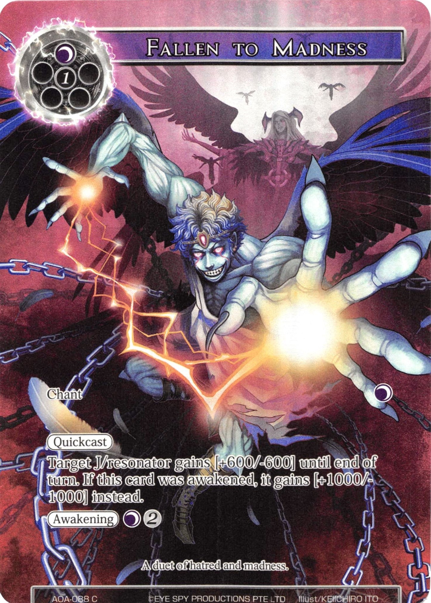 Fallen to Madness (Full Art) (88) [AOA] - Force of Will Single