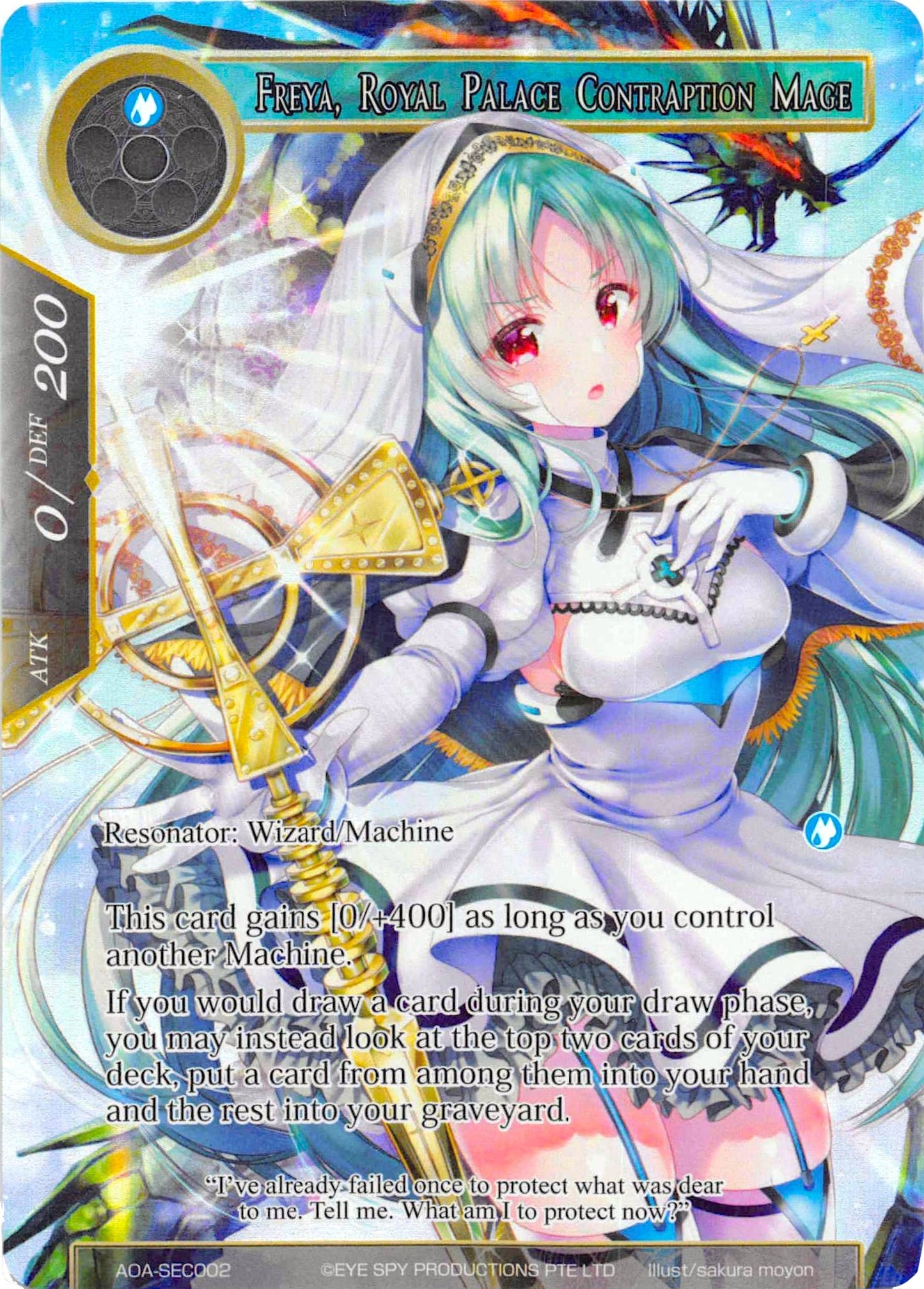 Freya Royal Palace Contraption Mage (Secret) (2) [AOA] - Force of Will Single
