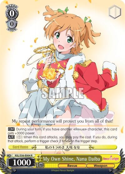 My Own Shine Nana Daiba (56004) [RSL/S56] - Weiss Schwarz Single