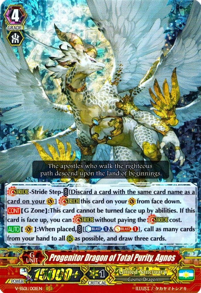 Progenitor Dragon of Total Purity Agnos (1001) [V-SS01] - Cardfight Vanguard Single