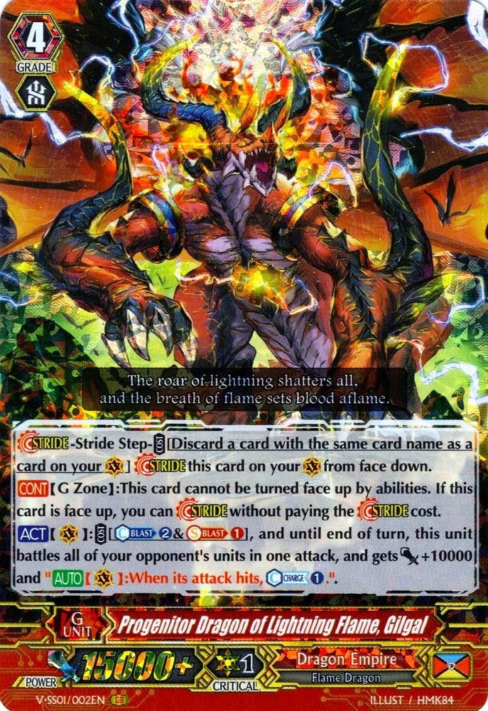 Progenitor Dragon of Lightning Flame Gilgal (1002) [V-SS01] - Cardfight Vanguard Single