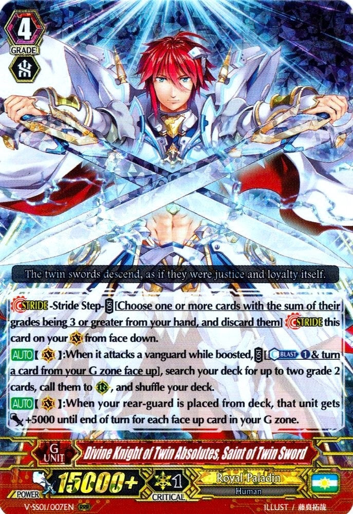Divine Knight of Twin Absolutes Saint of Twin Sword (1007) [V-SS01] - Cardfight Vanguard Single