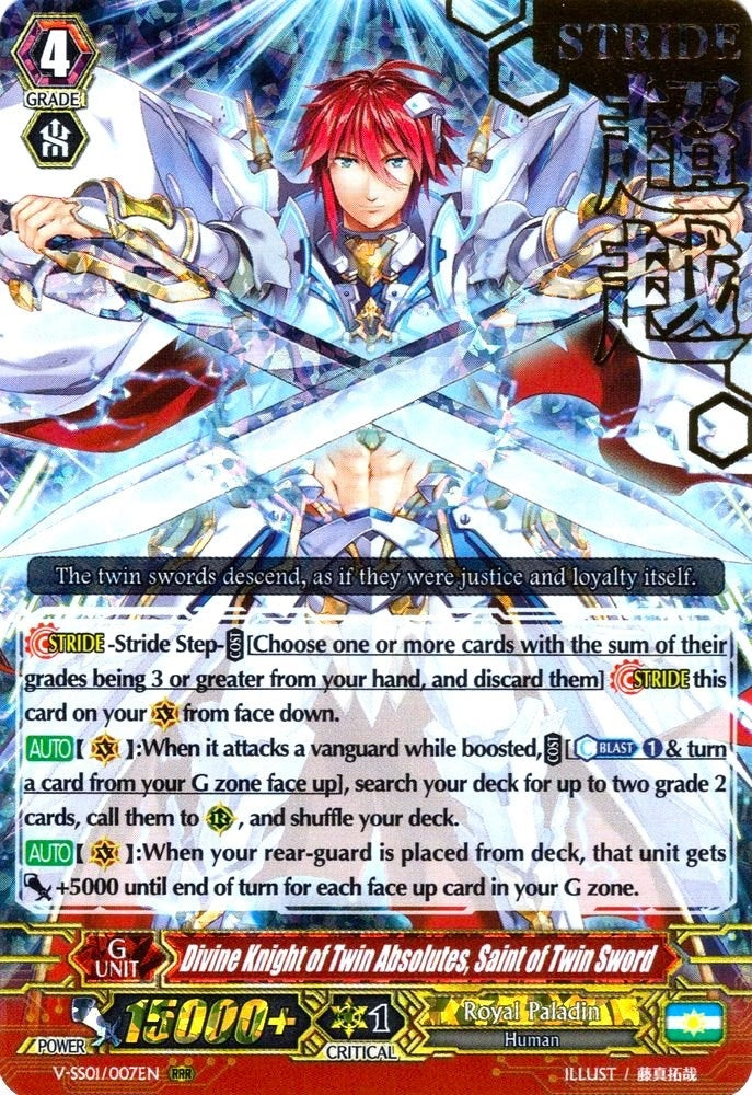 Divine Knight of Twin Absolutes Saint of Twin Sword (Hot Stamped) (1007) [V-SS01] - Cardfight Vanguard Single