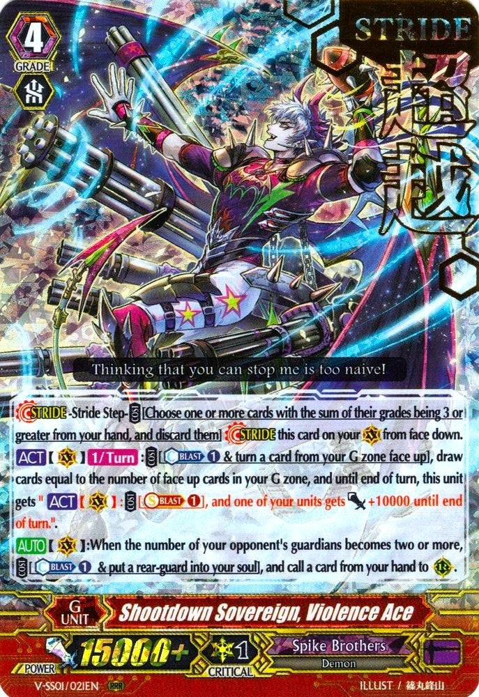 Shootdown Sovereign Violence Ace (Hot Stamped) (1021) [V-SS01] - Cardfight Vanguard Single