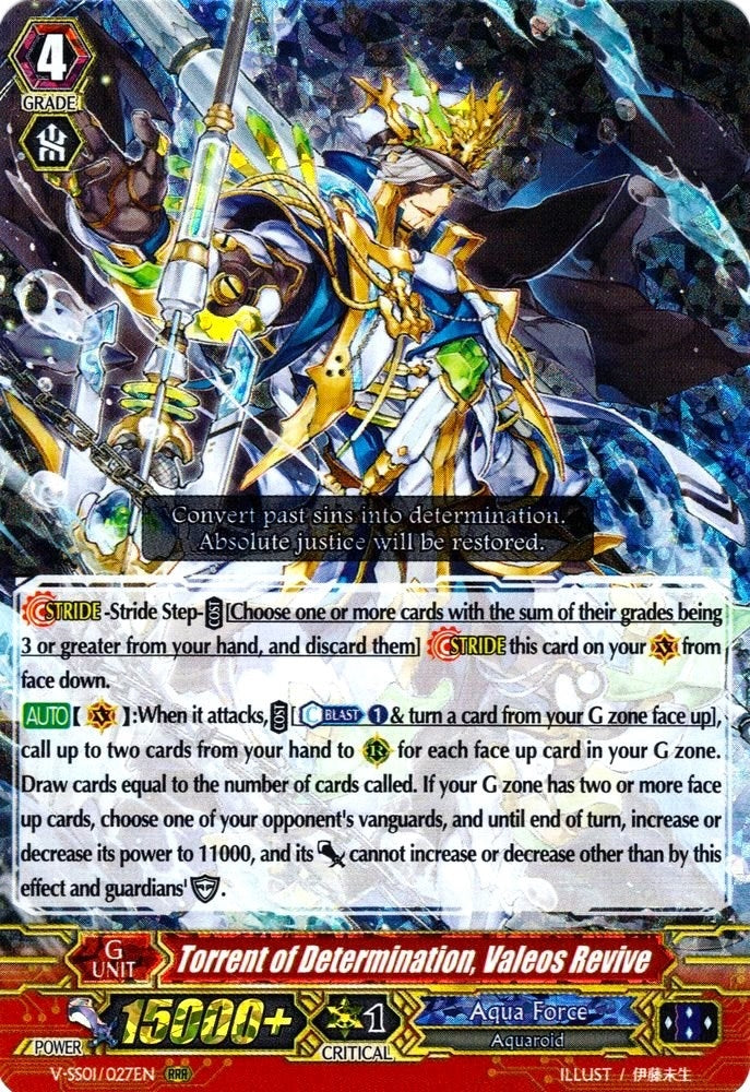 Torrent of Determination Valeos Revive (1027) [V-SS01] - Cardfight Vanguard Single
