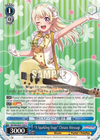 ’A Sparkling Stage’ Chisato Shirasagi (3105) [BD/EN-W03] - Weiss Schwarz Single