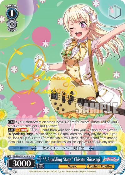 ’A Sparkling Stage’ Chisato Shirasagi (SPM) (3105) [BD/EN-W03] - Weiss Schwarz Single