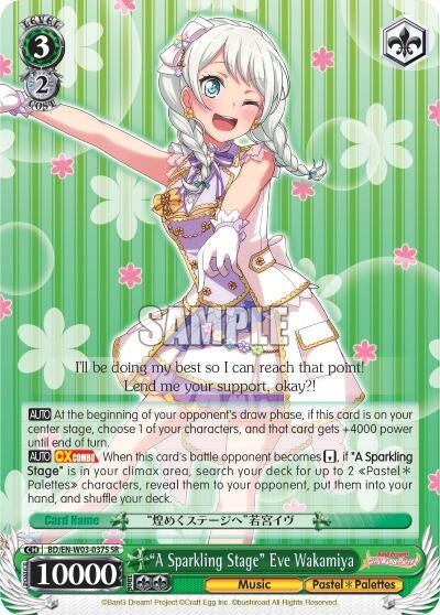 ’A Sparkling Stage’ Eve Wakamiya (SR) (3037) [BD/EN-W03] - Weiss Schwarz Single