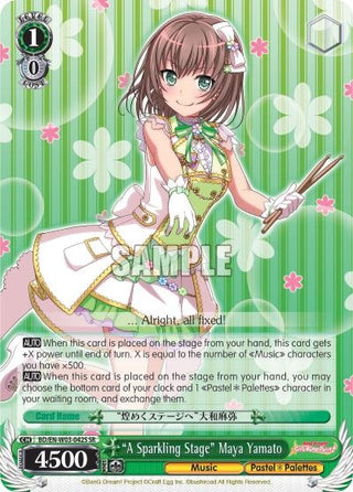 ’A Sparkling Stage’ Maya Yamato (SR) (3042) [BD/EN-W03] - Weiss Schwarz Single