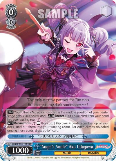 ’Angel’s Smile’ Ako Udagawa (RRR) (3100) [BD/EN-W03] - Weiss Schwarz Single