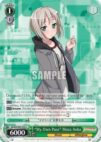 ’My Own Pace’ Moca Aoba (3052) [BD/EN-W03] - Weiss Schwarz Single