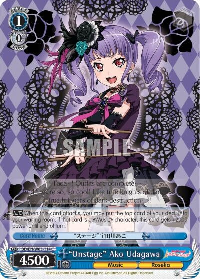 ’Onstage’ Ako Udagawa (3114) [BD/EN-W03] - Weiss Schwarz Single