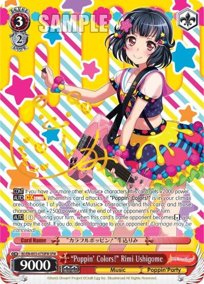 ’Poppin’Colors!’ Rimi Ushigome (SPM) (3075) [BD/EN-W03] - Weiss Schwarz Single