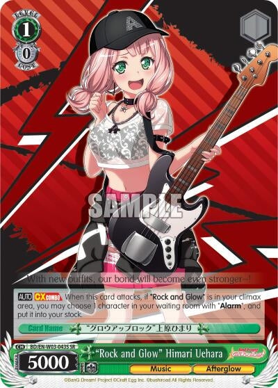 ’Rock and Glow’ Himari Uehara (SR) (3043) [BD/EN-W03] - Weiss Schwarz Single