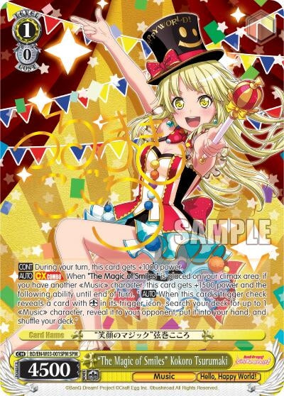 ’The Magic of Smiles’ Kokoro Tsurumaki (SPM) (3001) [BD/EN-W03] - Weiss Schwarz Single