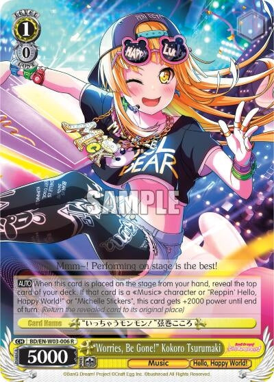 ’Worries Be Gone!’ Kokoro Tsurumaki (3006) [BD/EN-W03] - Weiss Schwarz Single