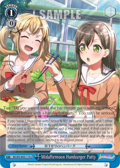 Midafternoon Hamburger Patty (3119) [BD/EN-W03] - Weiss Schwarz Single