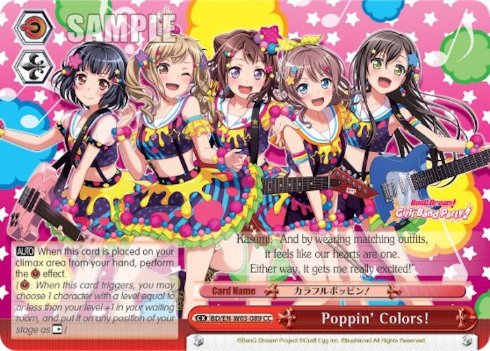 Poppin’Colors! (3089) [BD/EN-W03] - Weiss Schwarz Single