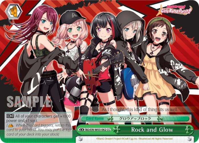 Rock and Glow (3062) [BD/EN-W03] - Weiss Schwarz Single