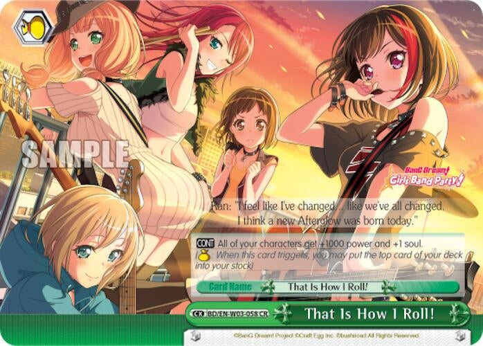 That Is How I Roll! (3058) [BD/EN-W03] - Weiss Schwarz Single
