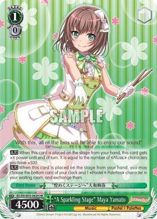 ’A Sparkling Stage’ Maya Yamato (HR) (3042) [BD/EN-W03] - Weiss Schwarz Single