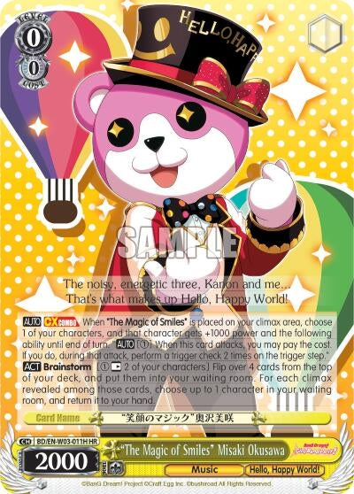’The Magic of Smiles’ Misaki Okusawa (HR) (3011) [BD/EN-W03] - Weiss Schwarz Single