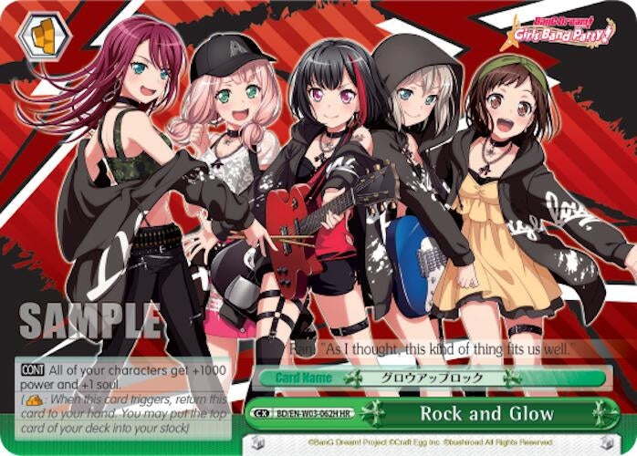 Rock and Glow (HR) (3062) [BD/EN-W03] - Weiss Schwarz Single