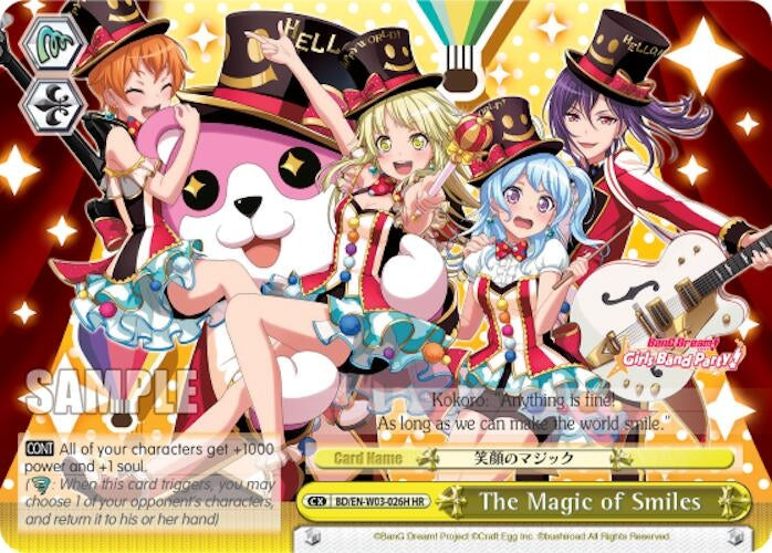 The Magic of Smiles (HR) (3026) [BD/EN-W03] - Weiss Schwarz Single