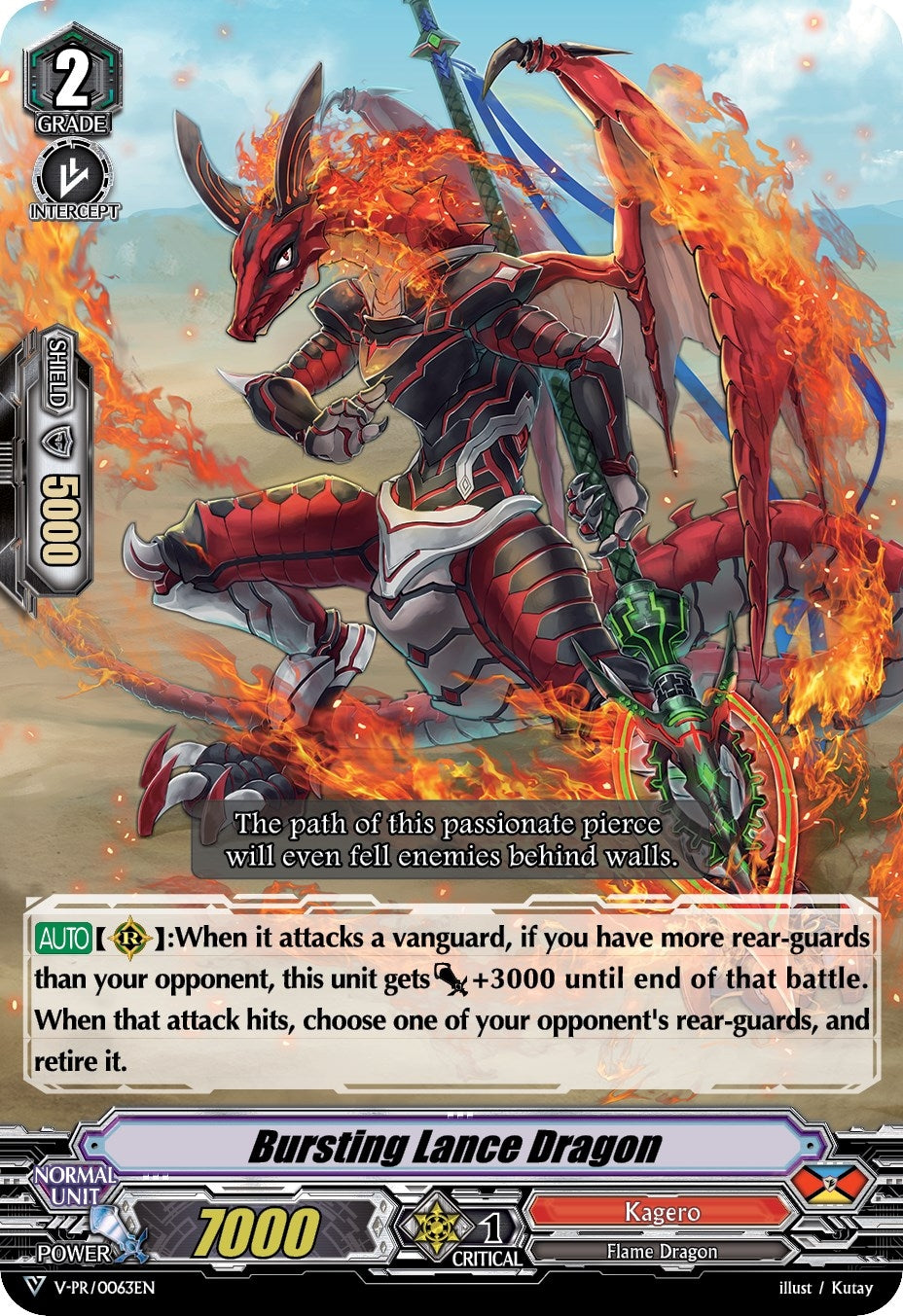 Bursting Lance Dragon (63) [VPR] - Cardfight Vanguard Single