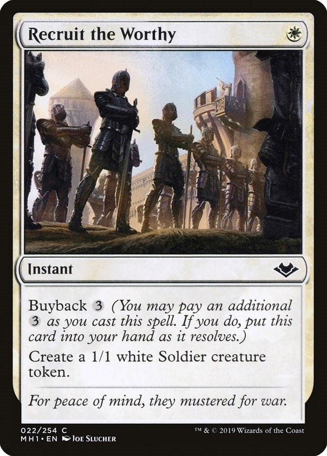 Recruit the Worthy (22) [MH1] - MTG Single