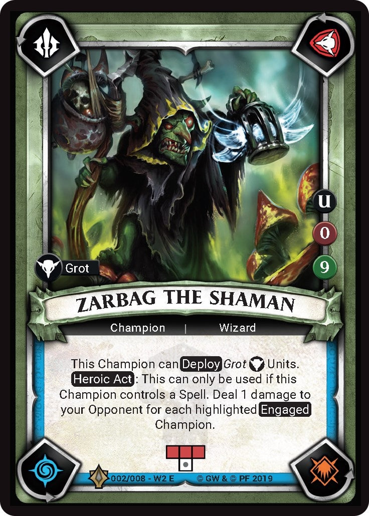 Zarbag the Shaman (Claimed) (2) (WHAOSWB2) - Warhammer Age of Sigmar Champions TCG Single