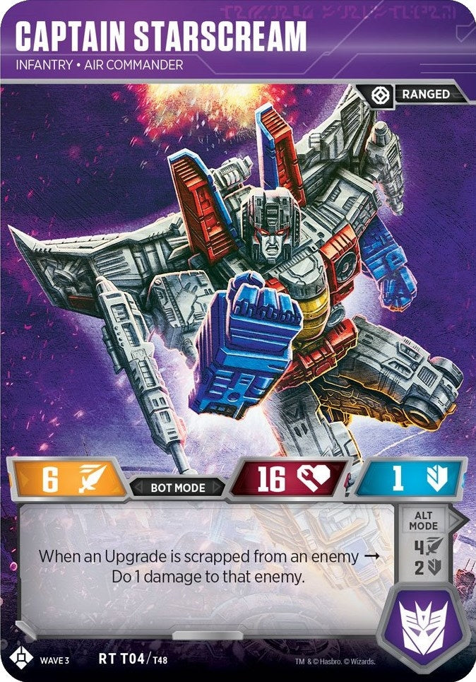 Captain Starscream - Infantry Air Commander (4) [WFCS1] - Transformers TCG Single