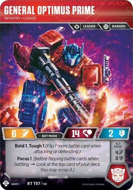 General Optimus Prime - Infantry Leader (7) [WFCS1] - Transformers TCG Single
