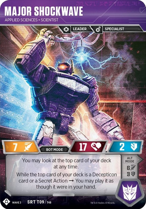 Major Shockwave - Applied Sciences Scientist (9) [WFCS1] - Transformers TCG Single